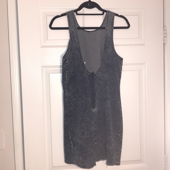 Lush Low-Back Denim Dress - Picture 2 of 4